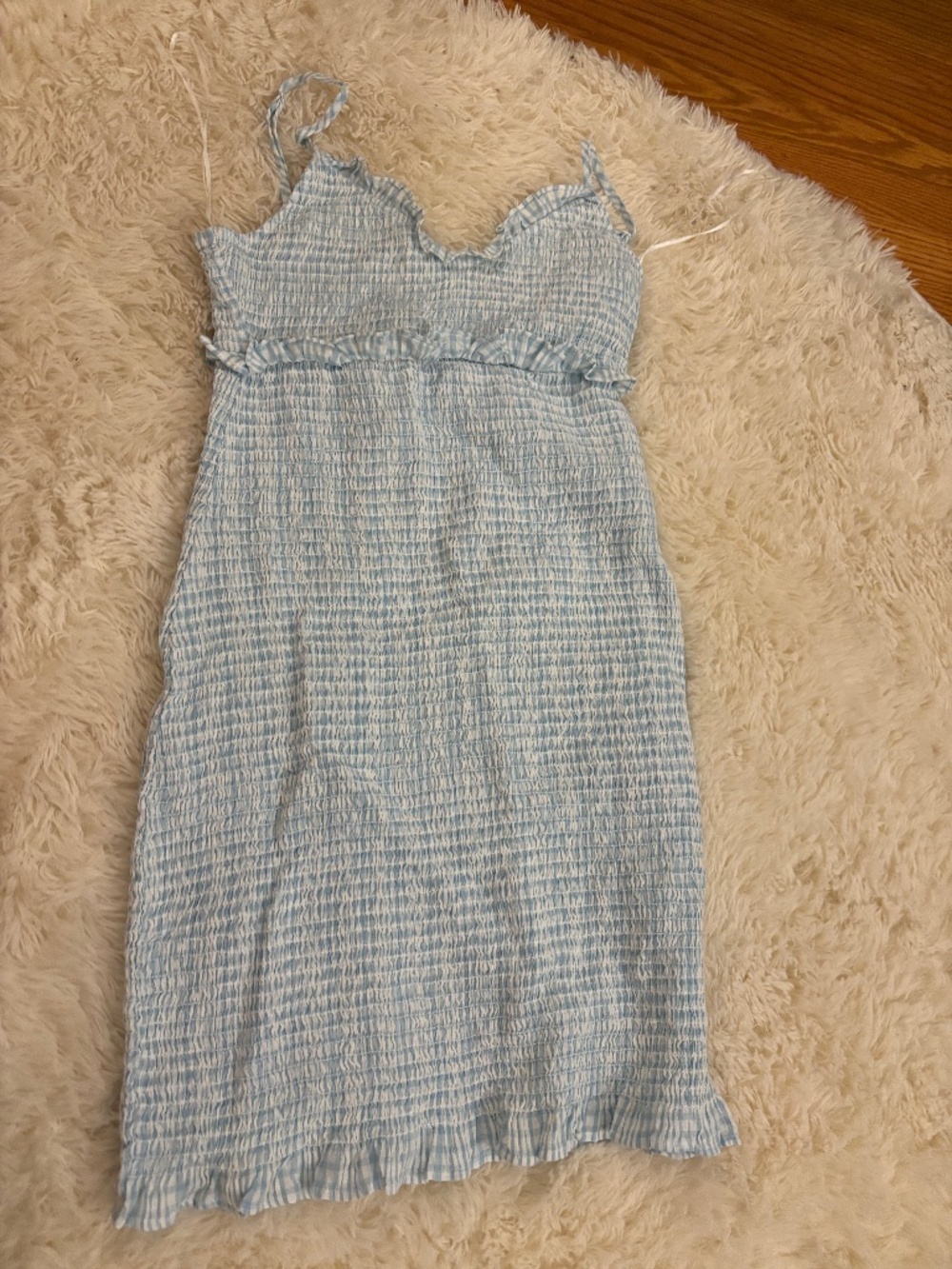 Blue form fitting sundress